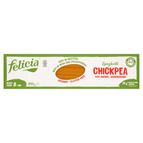 Felicia gluten free organic chickpea spaghetti pasta box (British brand)