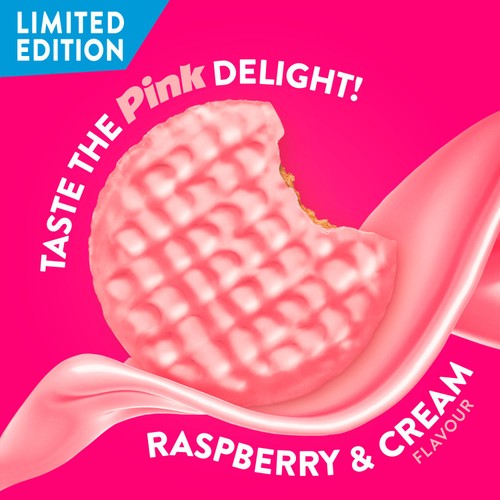 McVitie's raspberry white digestive biscuits 232g, imported from the UK