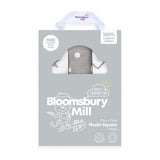 Bloomsbury Mill Organic Muslin Squares, Grey/White, 3 pack