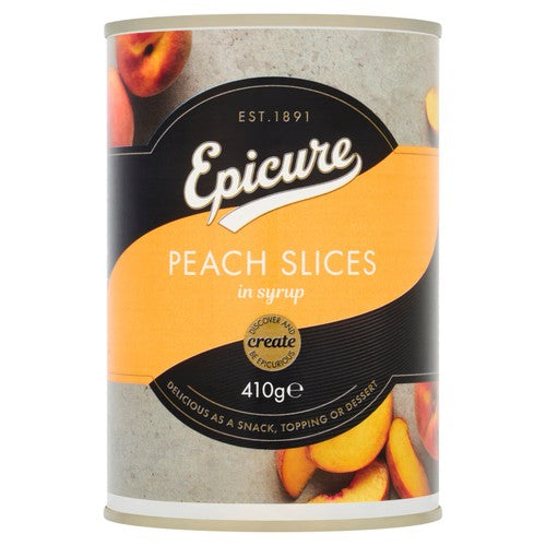 Epicure peach slices in syrup 420g - British product