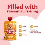 Cow & Gate apple mango orange carrot baby food pouch 100g - British product