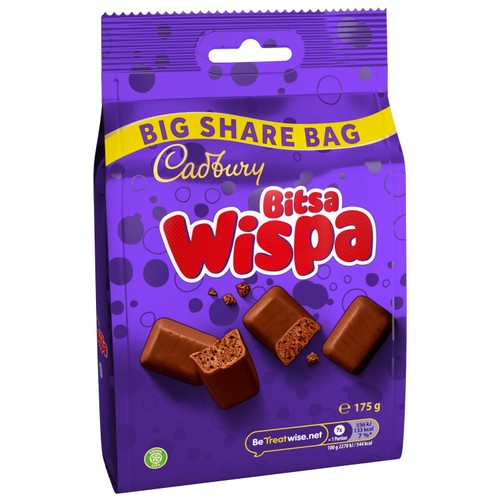 Cadbury Bitsa Wispa milk chocolate bits 175g - British product