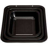 M&S 3 Pack Vitreous Enamel Roaster Set, One Size, Silver