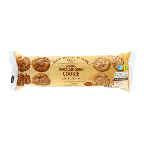 M&S Belgian chocolate chunk cookie dough 350g, imported from the UK