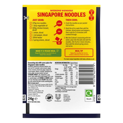 Colman's Singapore noodles seasoning mix 24g - British product