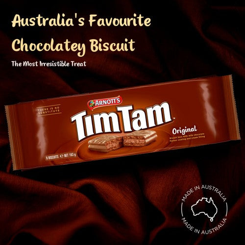 Tim Tam Original Chocolate Biscuit Bars 163g (British brand)