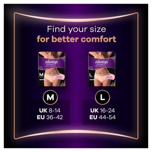 Always Discreet Boutique incontinence pants M - British product