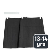 M&S 2Pk Pleated Skirt, 13-14 Years, Grey