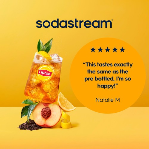 SodaStream Lipton Peach Ice Tea syrup 440ml, imported from the UK