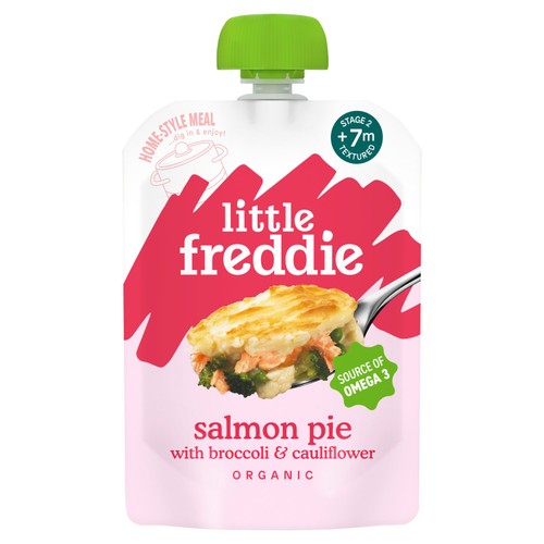 Little Freddie organic salmon baby food pouch 120g (British brand)