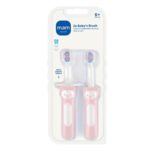 MAM Baby's Brush Double Pack with Safety Shield