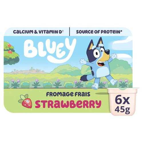 Bluey strawberry fromage frais twin pots, UK version