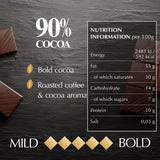 Lindt Excellence Intense Dark 90% Cocoa chocolate bar 100g, UK version