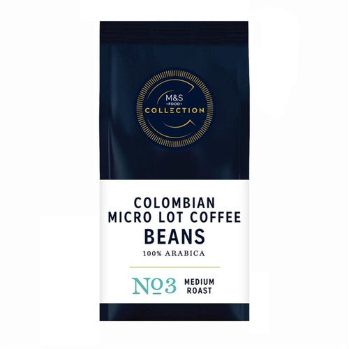 M&S Colombian micro lot coffee beans (British brand)