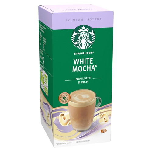 Starbucks White Mocha frothy coffee mix 5 sachets (British brand)