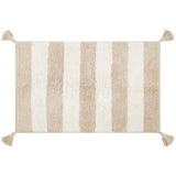 M&S pure cotton striped bath mat natural, imported from the UK