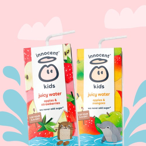 Innocent Kids Juicy Water apples and mangoes 3 x 200ml, UK version