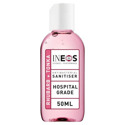 M&S INEOS Anti Viral and Anti Bacterial Hand Sanitiser Gel Rhubarb and Tonka 50ml- Buy online at McGrocer