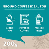 Lavazza Milano ground coffee 200g, UK version