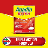Anadin Extra pain relief caplets 16s, UK version