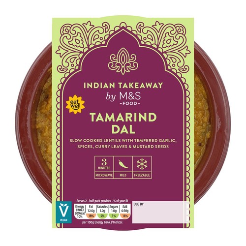 M&S Tamarind Dal 250g, imported from the UK