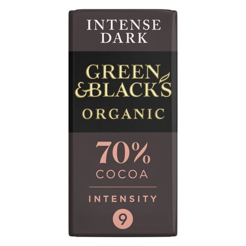 Green & Black's 70% organic dark chocolate bar 90g - British product