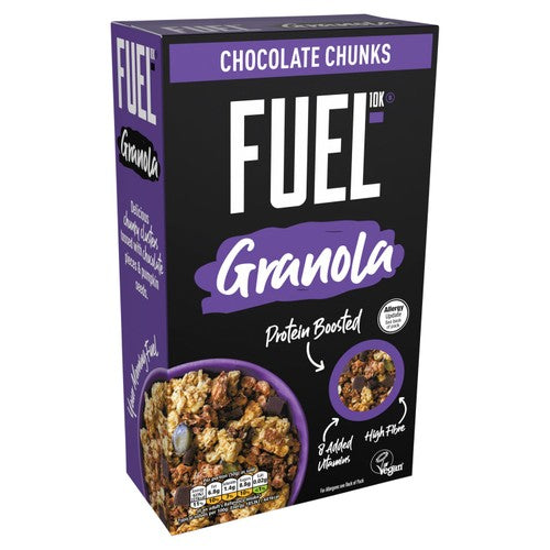 FUEL 10K Chocolate Chunks Protein Granola Breakfast Cereal