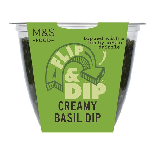 M&S basil dip with pesto drizzle (British brand)