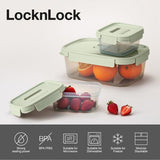 LocknLock NestnLock Sage Green Container Set, 3pc