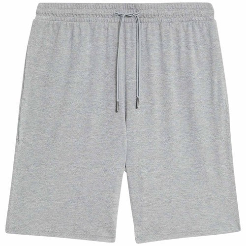 M&S Mens Autograph Pima Cotton Pyjama Shorts, L, Grey Marl