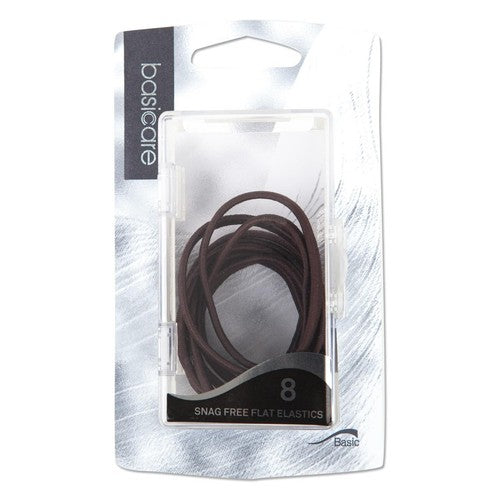 Basicare brown hair bands 8 pack - British product