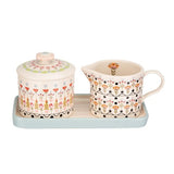 Cath Kidston ceramic sugar and milk jug set stoneware (British brand)