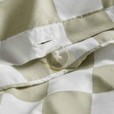 M&S Cotton Rich Geometric Bedding Set, Double Green Mix