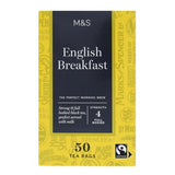 M&S English Breakfast tea bags 50 pack, imported from the UK