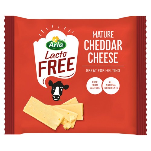 Arla LactoFREE mature cheddar cheese 200g - British product