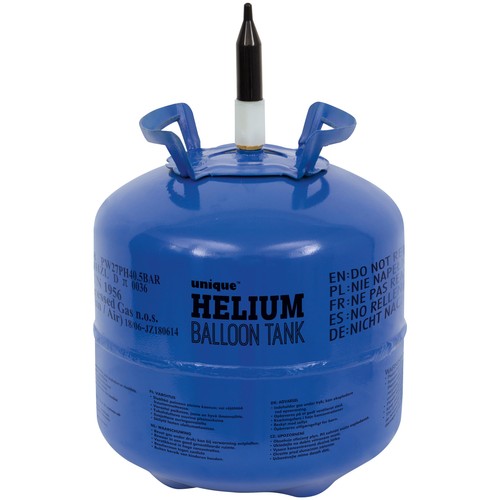 Unique Party helium cylinder for 20 9-inch balloons, UK version
