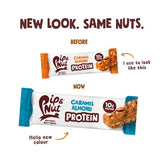 Pip & Nut caramel almond protein bars 3 x 45g, imported from the UK