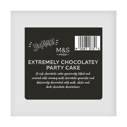 M&S milk chocolate party cake 1.45kg, imported from the UK
