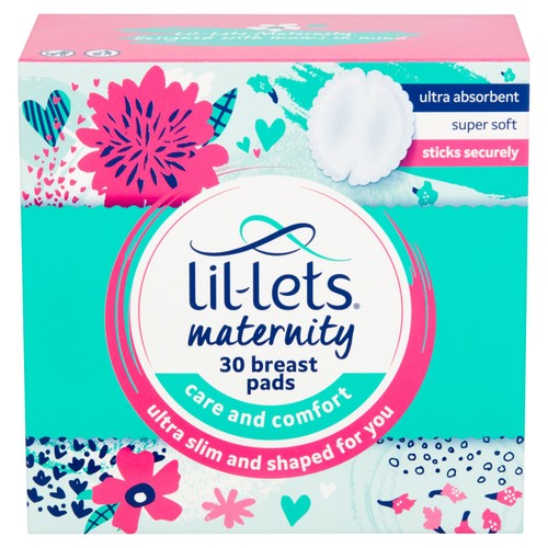 Lil-lets adhesive contoured maternity breast pads, UK version