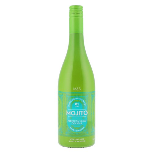 M&S Mojito cocktail ready-to-drink bottle (British brand)