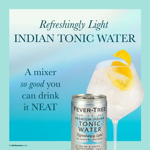 Fever-Tree Light Indian Tonic Water 15 x 150ml cans - British product
