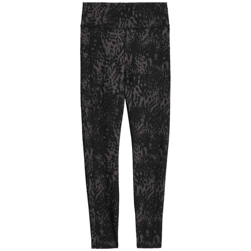 High Waisted Printed Gym Leggings with Adjustable Tie and Pockets, Dark Mix, Size 14