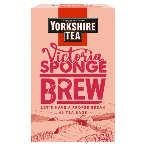 Yorkshire Tea Victoria Sponge Brew flavored black tea, imported from the UK