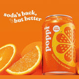 Poppi Orange Soda cans 330ml (British brand)