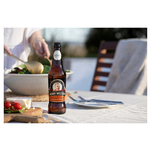 Henry Weston organic medium dry cider 500ml, UK version