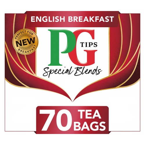 PG Tips English Breakfast tea bags, imported from the UK