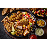 M&S Indian dip selection with tomato chilli, coriander mint, and mango chutney 3 x 50g, imported from the UK
