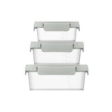 LocknLock NestnLock Sage Green food storage container set 3pc, UK version