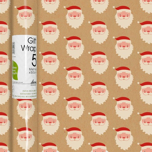 Jolly Santa Christmas Rollwrap