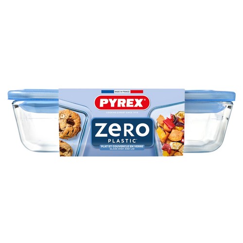 Pyrex Zero Plastic glass storage container 0.8L, imported from the UK
